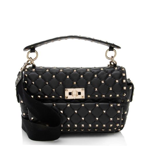 Valentino Lambskin Rockstud Spike Chain Shoulder Bag