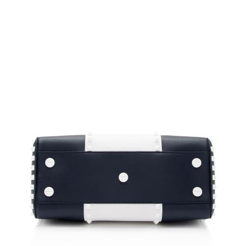 Valentino Lambskin Colorblock Rockstud Top Handle