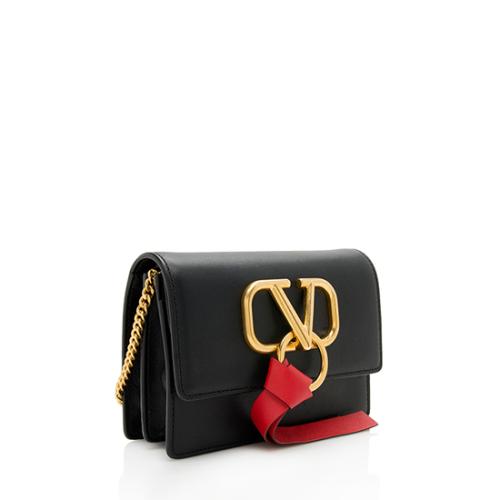 Valentino Leather Ribbon VLOGO Crossbody