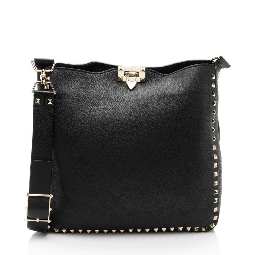 Valentino Leather Rockstud Medium Messenger