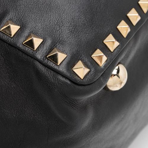 Valentino Leather Rockstud Medium Tote