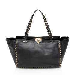 Valentino Leather Rockstud Medium Tote