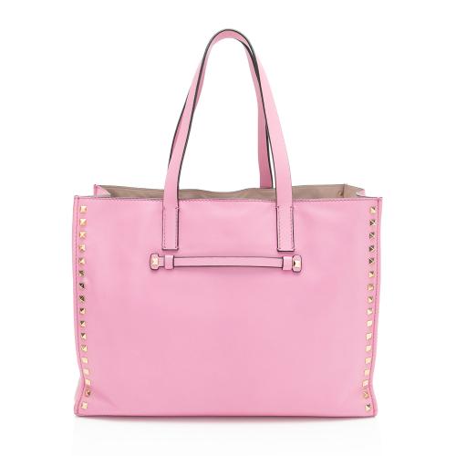 Valentino Leather Rockstud Open Medium Tote