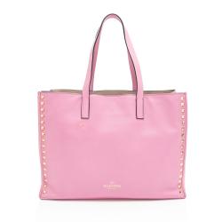 Valentino Leather Rockstud Open Medium Tote