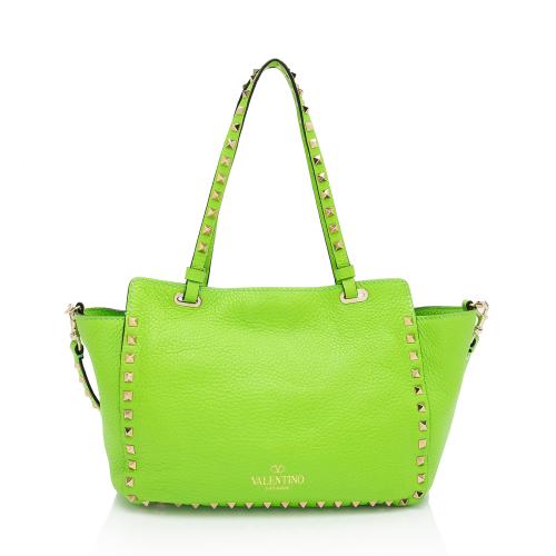 Valentino Leather Rockstud Small Tote