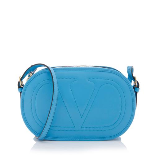 Valentino Leather V Logo Crossbody