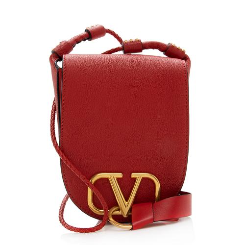 Valentino Leather V-Ring Small Crossbody