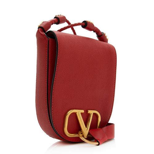 Valentino Leather V-Ring Small Crossbody