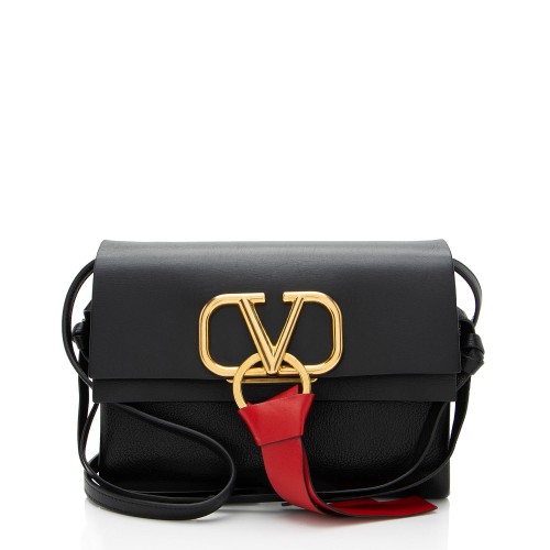 Valentino Leather Vring Shoulder Bag