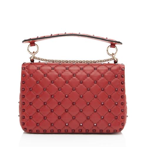 Valentino Calfskin Rockstud Spike Up Shoulder Bag