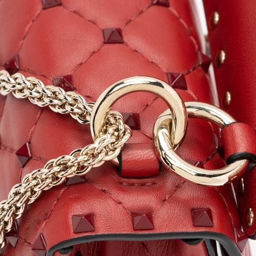 Valentino Calfskin Rockstud Spike Up Shoulder Bag