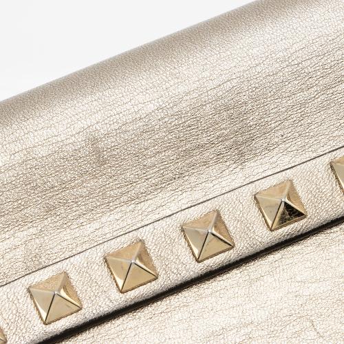 Valentino Metallic Nappa Leather Rockstud Clutch