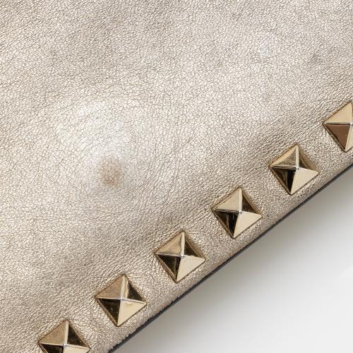 Valentino Metallic Nappa Leather Rockstud Clutch