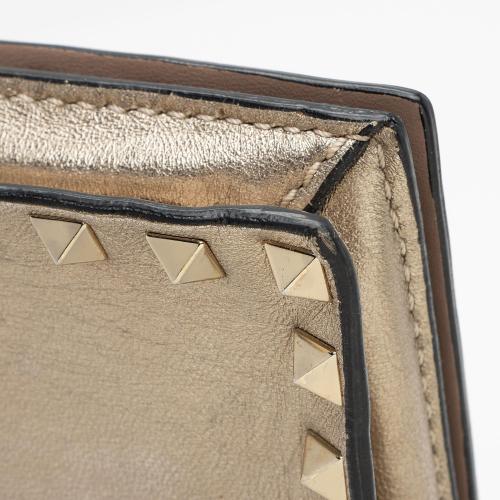 Valentino Metallic Nappa Leather Rockstud Clutch