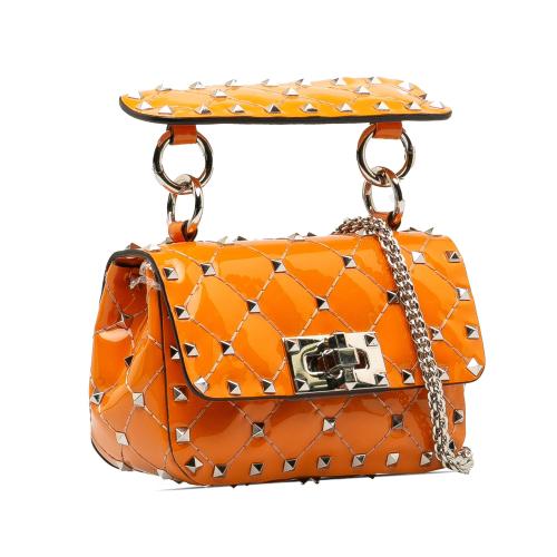 Valentino Micro Patent Rockstud Spike Satchel