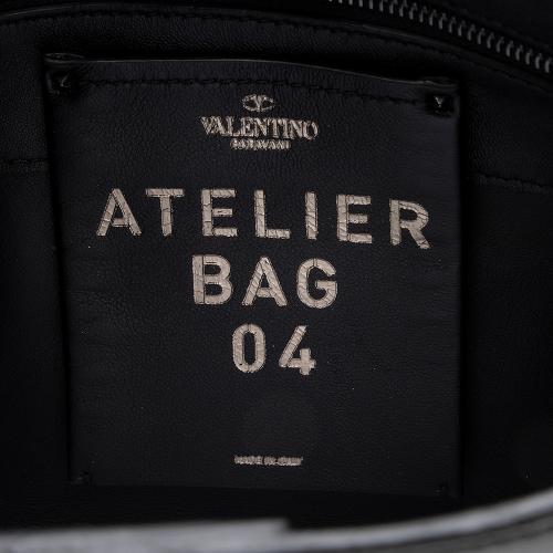 Valentino Nappa Leather Atelier 04 Rouches Edition Ruffle Small Hobo