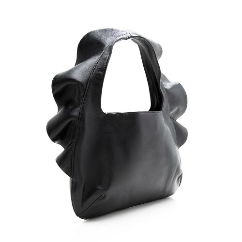 Valentino Nappa Leather Atelier 04 Rouches Edition Ruffle Small Hobo