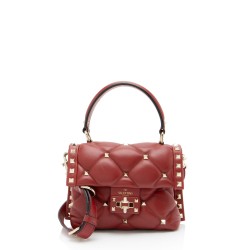 Valentino Nappa Leather Candystud Mini Top Handle