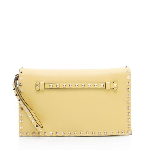 Valentino Nappa Leather Rockstud Clutch