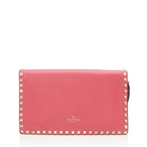 Valentino Nappa Leather Rockstud Clutch