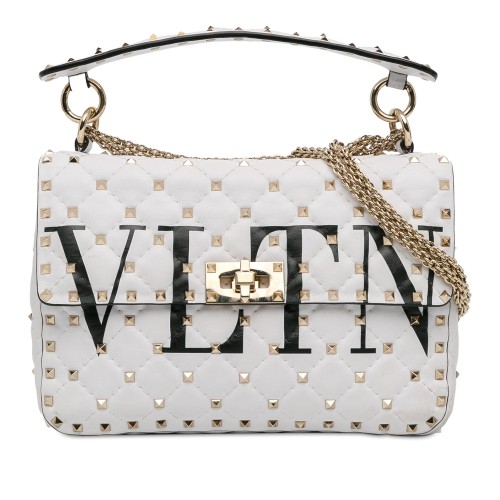 Valentino Rockstud Spike VLTN Leather Satchel