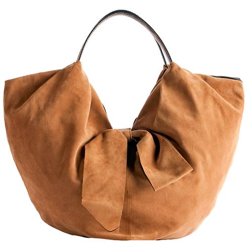 Valentino Suede 360 Bow Hobo Handbag