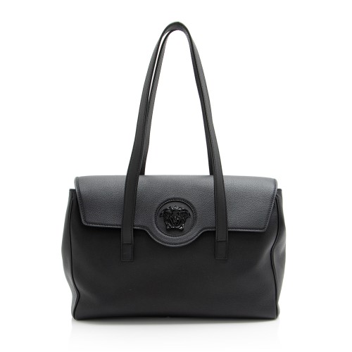 Versace Calfskin Palazzo Medusa Flap Tote