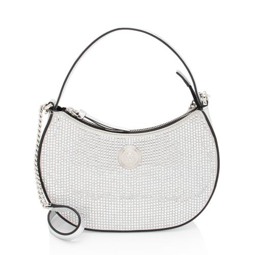 Versace Crystal La Medusa Half Moon Bag