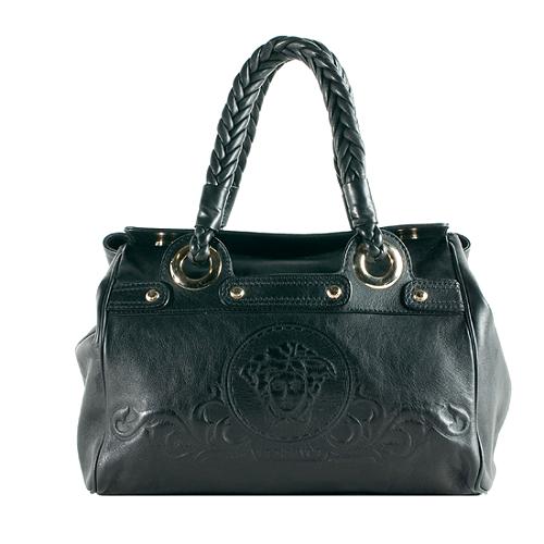 Versace Medusa Leather Satchel