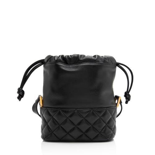 Versace Quilted Smooth Calfskin Le Medusa Small Bucket Bag