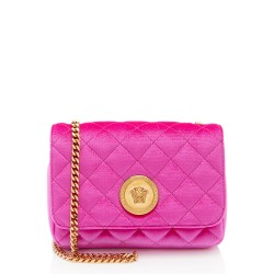 Versace Quilted Velvet Medusa Chain Crossbody