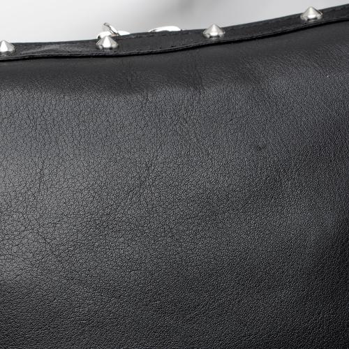 Versace Studded Leather Repeat Hobo