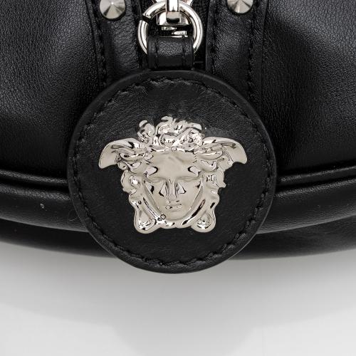 Versace Studded Leather Repeat Hobo