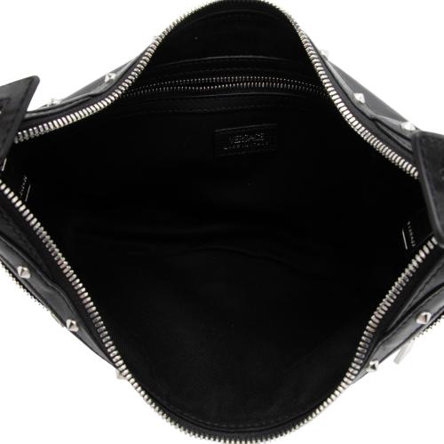 Versace Studded Leather Repeat Hobo