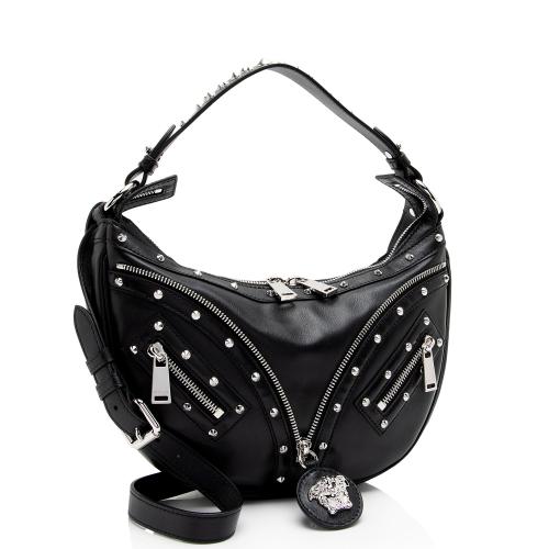 Versace Studded Leather Repeat Hobo