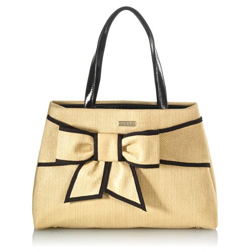 kate spade New York Rumor Straw Bow Tote