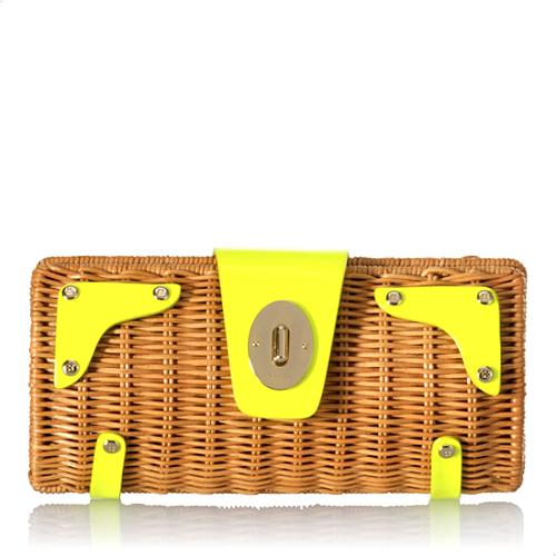 kate spade Tisbury Mini Straw Clutch