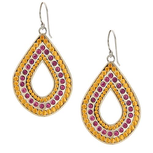 Anna Beck Pink Tear Drop Earrings