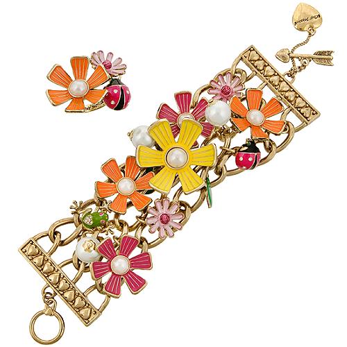 Betsey Johnson Flower Girl Bracelet & Ring