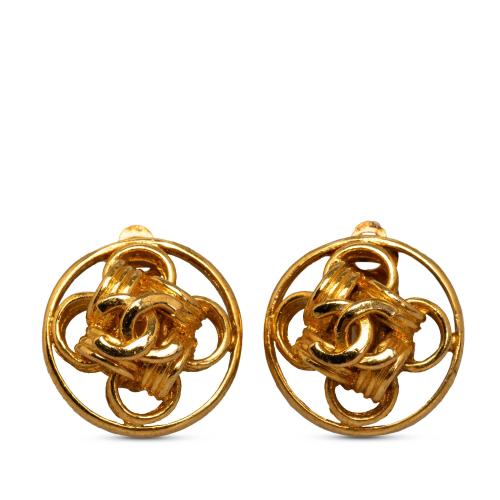 Chanel CC Clip On Earrings