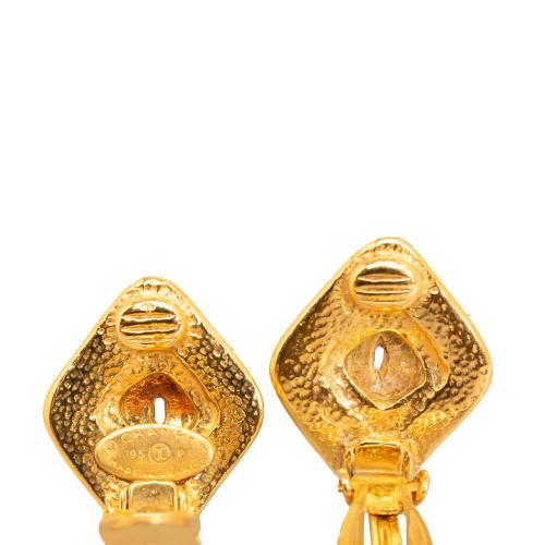 Chanel CC Clip On Earrings