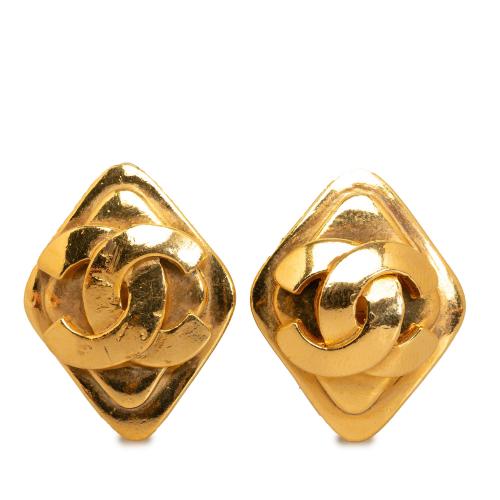 Chanel CC Clip On Earrings