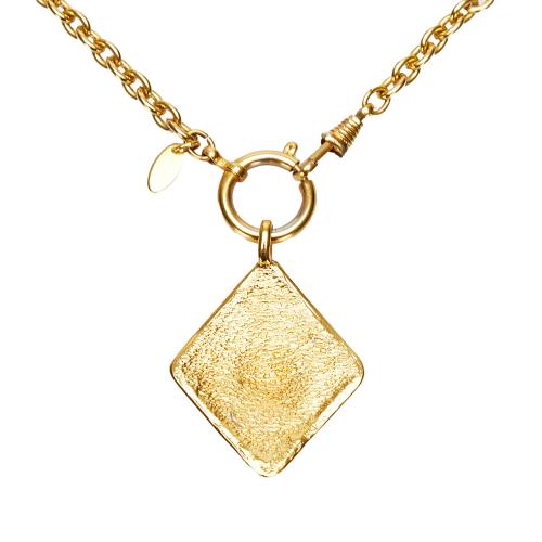 Chanel CC Diamond Shape Pendant Necklace