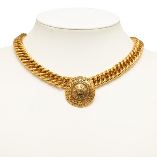 Chanel CC Medallion Pendant Necklace