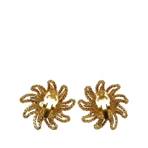 Chanel CC Sun Clip On Earrings