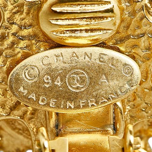 Chanel CC Sun Clip On Earrings