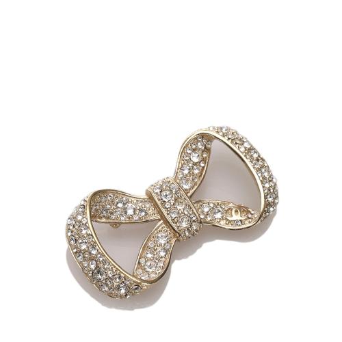 Chanel Crystal Bow Brooch