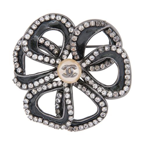 Chanel Crystal Camellia Brooch