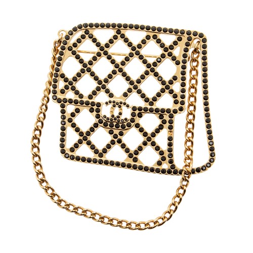 Chanel Crystal Flap Bag Brooch