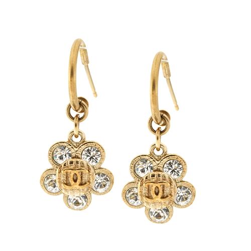 Chanel Crystal Flower Earrings